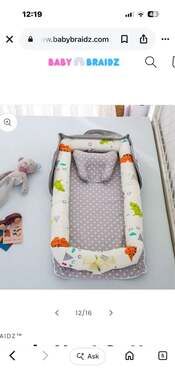Portable Baby Nest Sleeper with Dinosaur Print